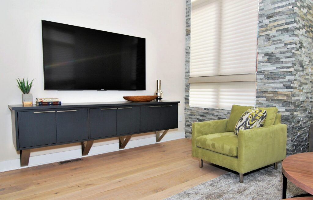 Urban Loft Black Floating Console | Philadelphia PA | Distinctive Interior Designs LLC