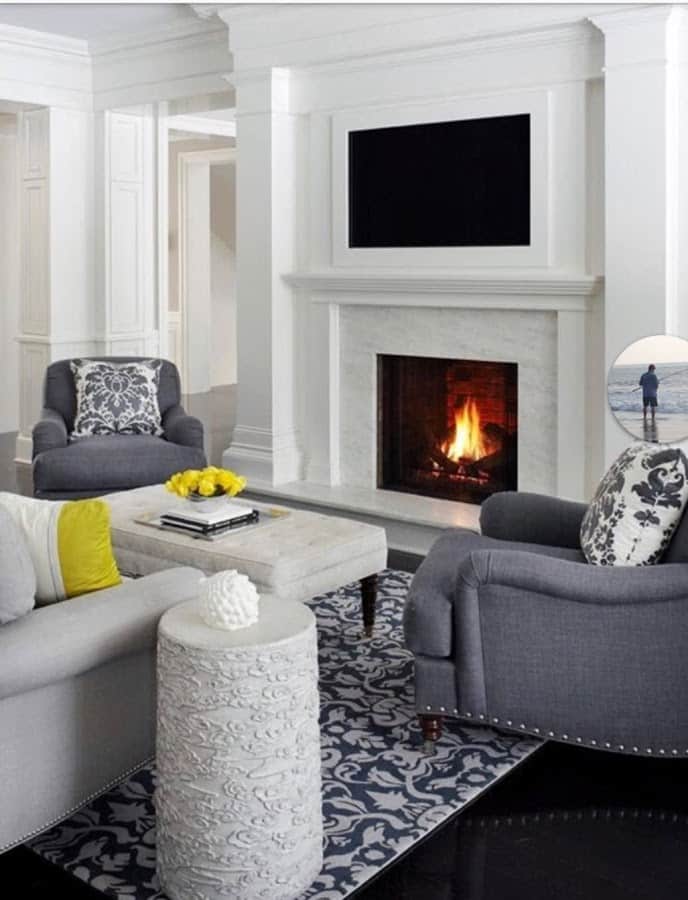 Beautiful fireplace design | Cranbury NJ | Distinctive Interior Designs