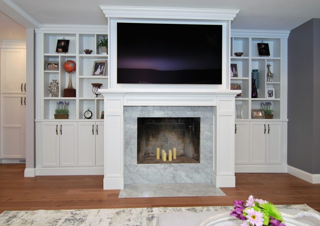 Fireplace Redesigns for 2022--modern, textural, statements for your home!