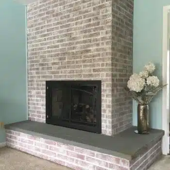 fireplace brick whitewash in Hamilton, New Jersey