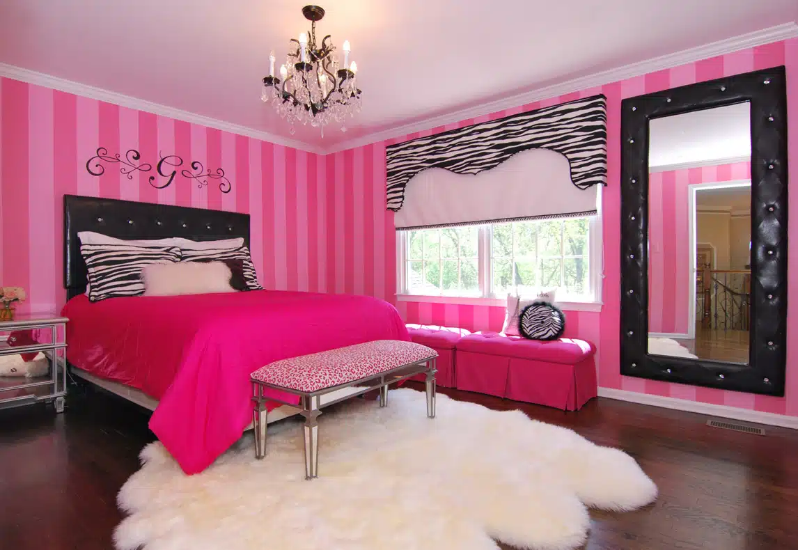 Montgomery, New Jersey, Victoria Secret's style bedroom after redesign