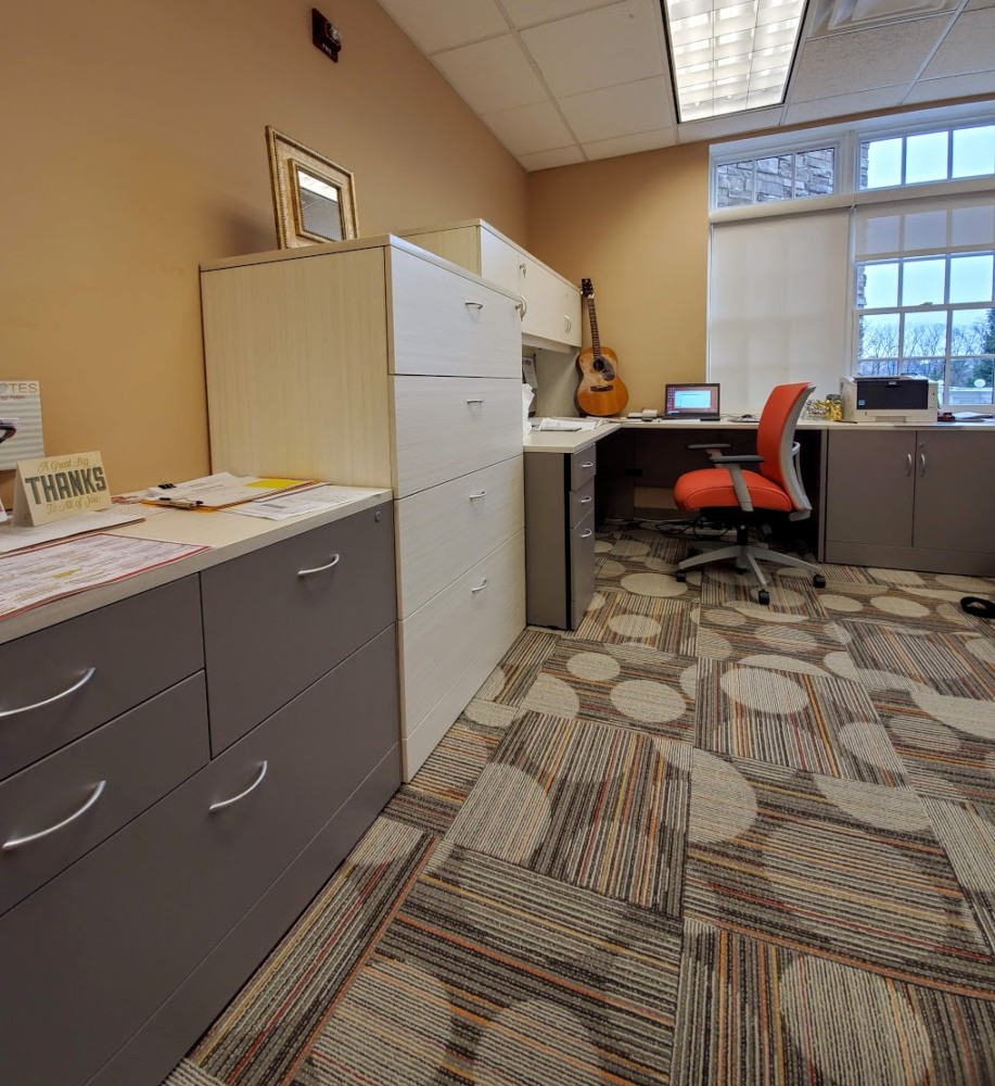 Parker at Stonegate New Rec office furniture and carpet