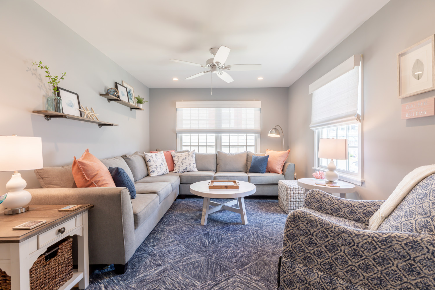 Cape May Condo Living Room | Distinctive Interior Designs | Cape May NJ